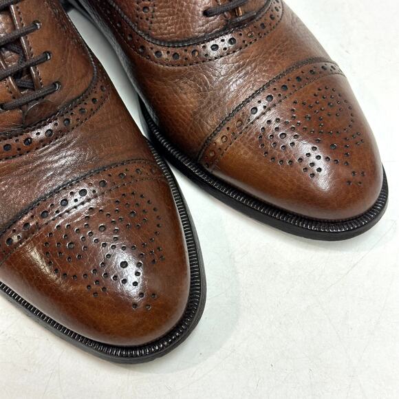 NEW HEELS Cole Haan Oxford Cap Toe Scotch Grain Made in Maine USA EXCELLENT 8.5 - Picture 6 of 14